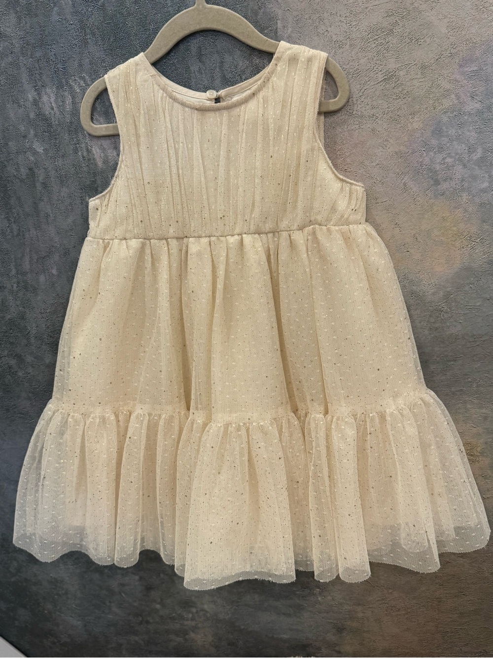 Cat & Jack  / Girls' Cream Sparkle Tulle Party Dress / Size 4T